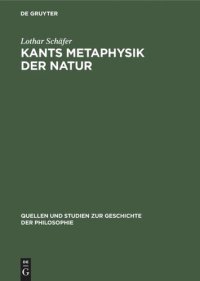 cover of the book Kants Metaphysik der Natur