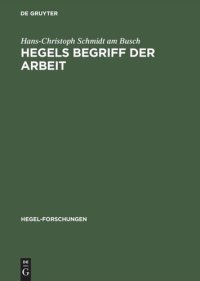 cover of the book Hegels Begriff der Arbeit