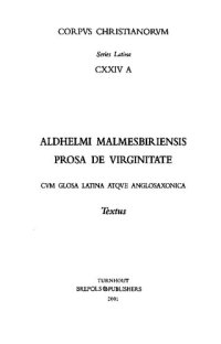 cover of the book Prosa de virginitate cum glosa latina atque anglosaxonica: Textus