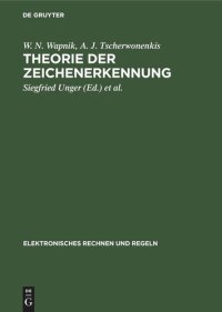 cover of the book Theorie der Zeichenerkennung