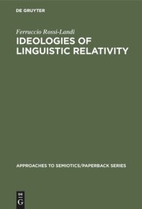 cover of the book Ideologies of Linguistic Relativity