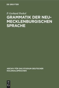 cover of the book Grammatik der Neu-Mecklenburgischen Sprache: Speziell der Pala-Sprache