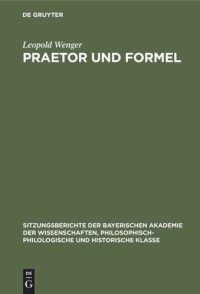 cover of the book Praetor und Formel