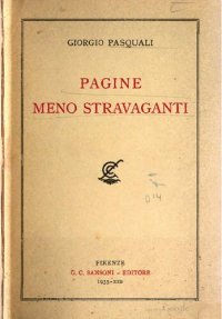 cover of the book Pagine meno stravaganti