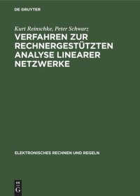 cover of the book Verfahren zur rechnergestützten Analyse linearer Netzwerke