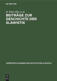 cover of the book Beiträge zur Geschichte der Slawistik