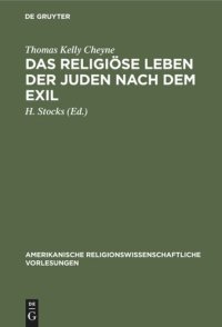 cover of the book Das religiöse Leben der Juden nach dem Exil