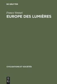 cover of the book Europe des lumières: Recherches sur le 18ème siècle