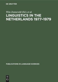 cover of the book Linguistics in the Netherlands 1977–1979