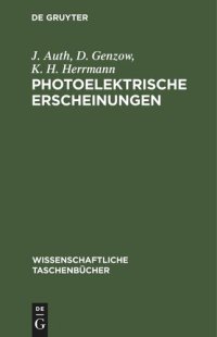 cover of the book Photoelektrische Erscheinungen