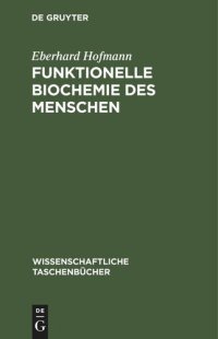 cover of the book Funktionelle Biochemie des Menschen