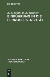 cover of the book Einführung ın die Ferroelektrizität