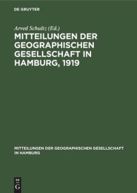 cover of the book Mitteilungen der Geographischen Gesellschaft in Hamburg, 1919