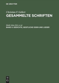 cover of the book Gesammelte Schriften: Band II Gedichte, Geistliche Oden und Lieder