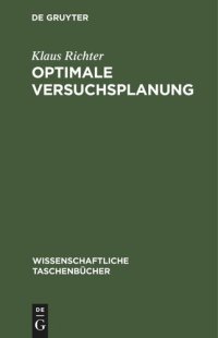 cover of the book Optimale Versuchsplanung