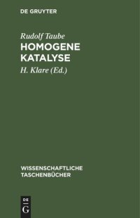 cover of the book Homogene Katalyse