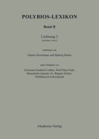 cover of the book Polybios-Lexikon: Band II, Lieferung 2 (poiema - pos)