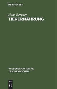 cover of the book Tierernährung