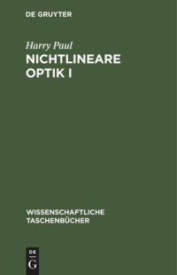 cover of the book Nichtlineare Optik I