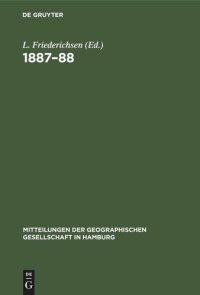 cover of the book Mitteilungen der Geographischen Gesellschaft in Hamburg 1887–88