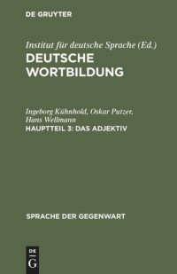 cover of the book Deutsche Wortbildung: Hauptteil 3 Das Adjektiv