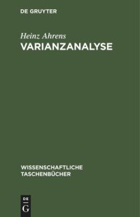 cover of the book Varianzanalyse