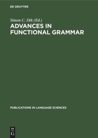 cover of the book Advances in Functional Grammar