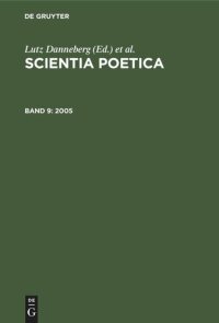 cover of the book Scientia Poetica: Band 9 2005