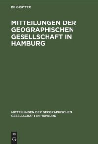 cover of the book Mitteilungen der Geographischen Gesellschaft in Hamburg