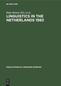 cover of the book Linguistics in the Netherlands 1983