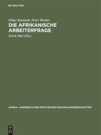 cover of the book Die afrikanische Arbeiterfrage