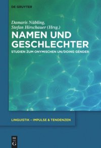 cover of the book Namen und Geschlechter: Studien zum onymischen Un/doing Gender