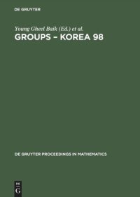 cover of the book Groups – Korea 98: Proceedings of the International Conference held at Pusan National University, Pusan, Korea, August 10–16, 1998