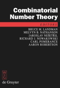 cover of the book Combinatorial Number Theory: Proceedings of the 'Integers Conference 2007', Carrollton, Georgia, USA, October 24—27, 2007