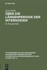 cover of the book Über die Längenperiode der Internodien