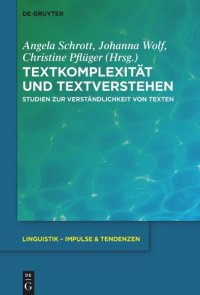 cover of the book Textkomplexität und Textverstehen: Studien zur Verständlichkeit von Texten