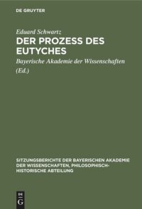 cover of the book Der Prozess des Eutyches