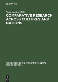 cover of the book Comparative Research across Cultures and Nations