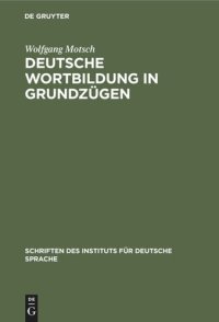 cover of the book Deutsche Wortbildung in Grundzügen