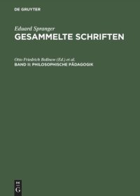 cover of the book Gesammelte Schriften: Band II Philosophische Pädagogik