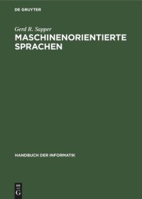 cover of the book Maschinenorientierte Sprachen