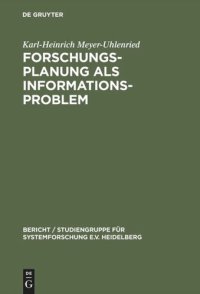 cover of the book Forschungsplanung als Informationsproblem