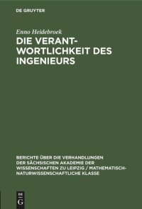 cover of the book Die Verantwortlichkeit des Ingenieurs