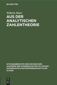 cover of the book Aus der analytischen Zahlentheorie