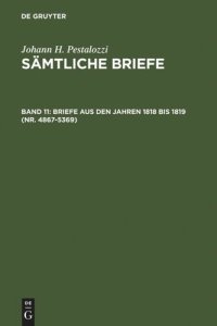 cover of the book Sämtliche Briefe: Band 11 Briefe aus den Jahren 1818 bis 1819 (Nr. 4867-5369)