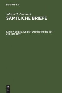 cover of the book Sämtliche Briefe: Band 7 Briefe aus den Jahren 1810 bis 1811 (Nr. 1853-2772)