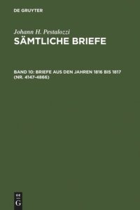 cover of the book Sämtliche Briefe: Band 10 Briefe aus den Jahren 1816 bis 1817 (Nr. 4147-4866)