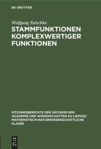 cover of the book Stammfunktionen komplexwertiger Funktionen