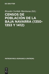 cover of the book Censos de población de la Baja Navarra (1350-1353 y 1412)