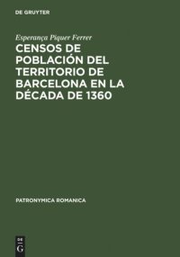 cover of the book Censos de población del territorio de Barcelona en la década de 1360